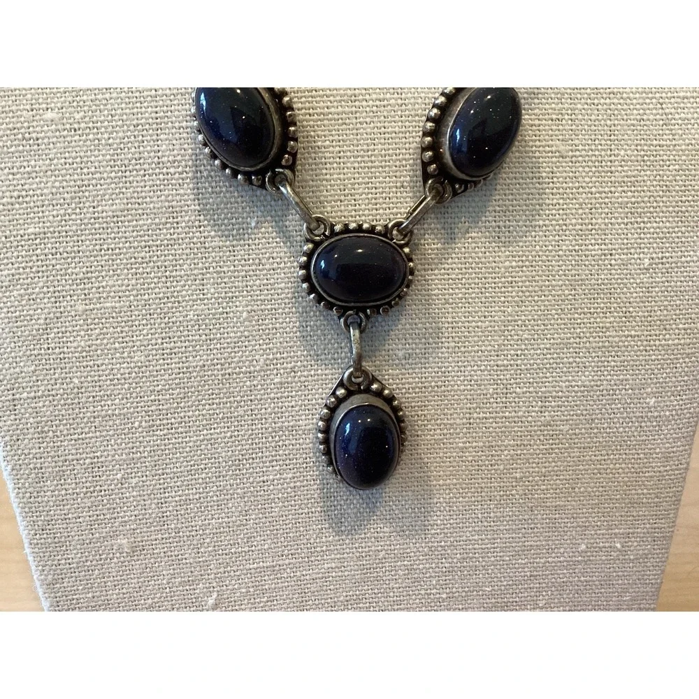 Sterling Silver And‎ Sun Stone Necklace